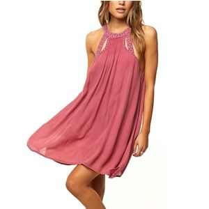 O’Neill Medium Women’s Boho Red Embroidered Dress